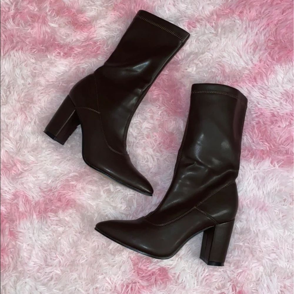 Chocolate brown booties